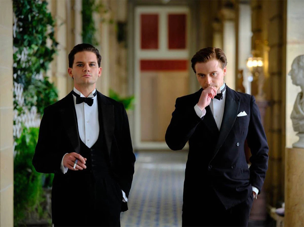 Jeremy Irvine as Ivor Novello and Jack Lowden as a young Siegfried Sassoon in Benediction (photograph via the British Film Festival)